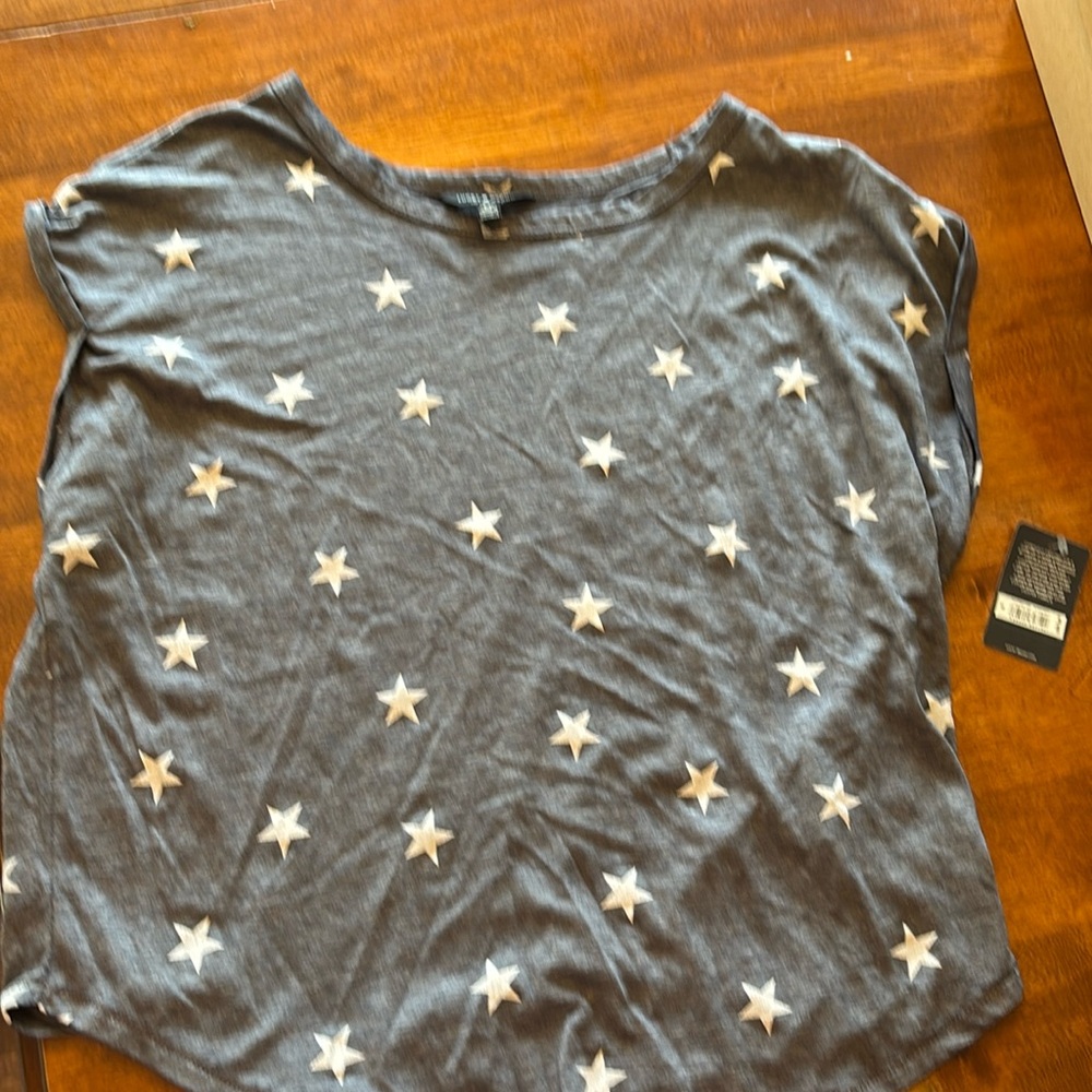 Lucky Brand t shirt gray with white stars